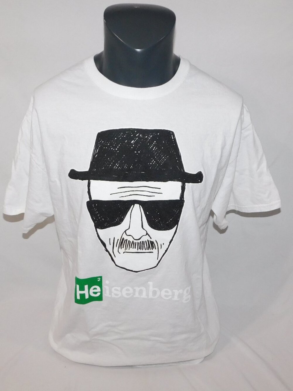 Breaking Bad Heisenberg He2 Element Graphic White T Shirt Mens L unworn